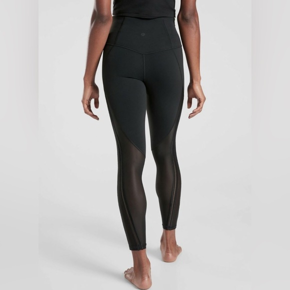 Athleta Shakti Mesh 7/8 Tight, BLACK Size XS - Picture 3 of 15
